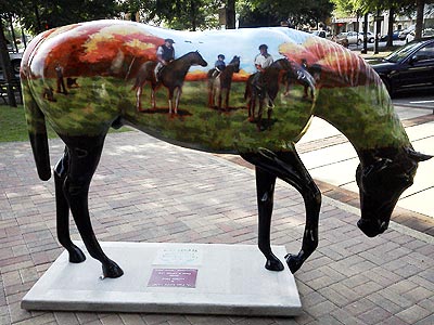 Would the person who paints horses on a horse also paint canvases on canvas?