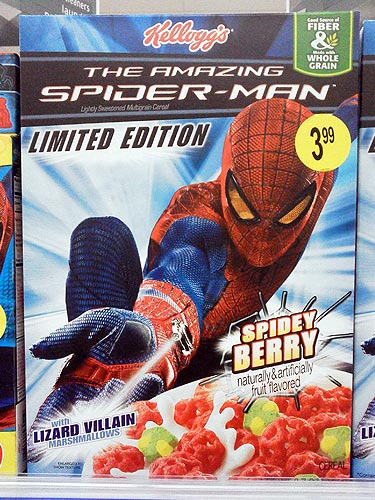 Disclaimer: The Amazing Spider-Man Brand cereal may or may not contain spider eggs.
