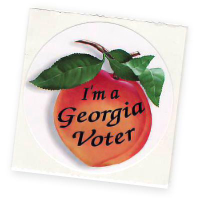 For the record, Georgia has now modified these stickers to add 'I voted securely'... because Republicans