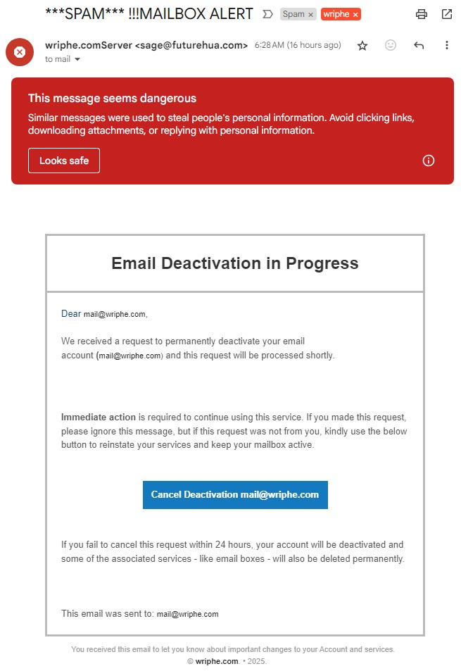 Click on this email or we'll shoot this dog