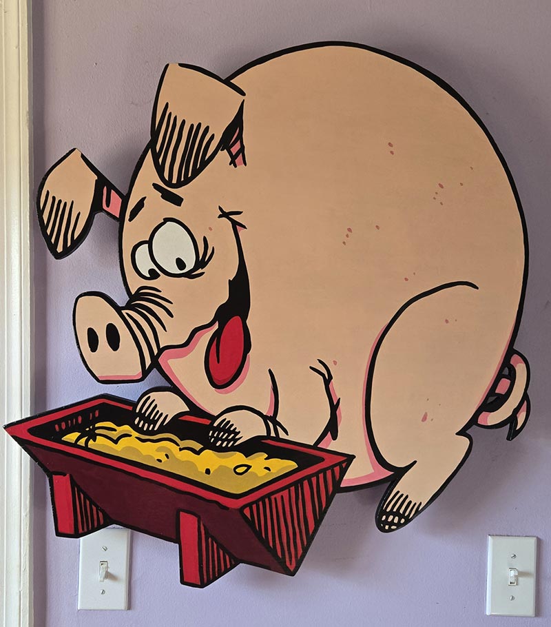 David Boyd designed logo of Sprayberry's BBQ in Newnan, GA, established in 1926